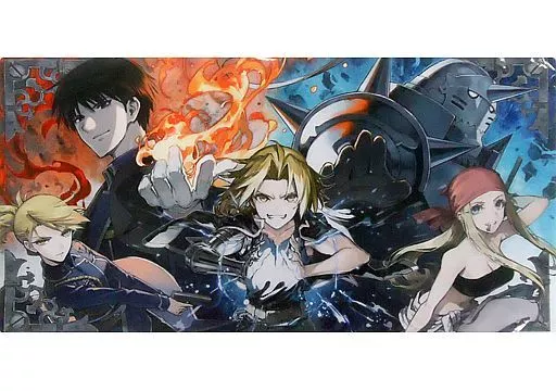 【鋼の錬金術師】プレイマット エド＆ウィンリィ＆アル＆マスタング＆ホークアイ(南方純) C94/未確認スリーブ