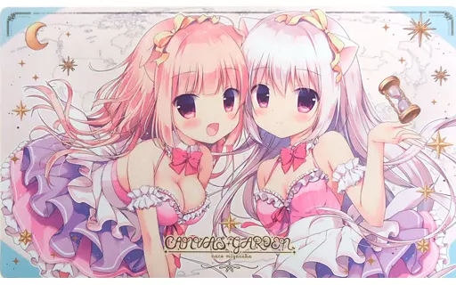 【オリジナル】プレイマット ロワちゃん＆ころんちゃん(宮坂なこ) みみけっと35/CANVAS+GARDEN