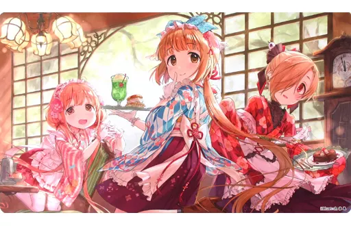 【シンデレラガールズ】プレイマット 杏&よしのん&小梅(たまゑ) COMIC1☆13/ミッドナイトブルー