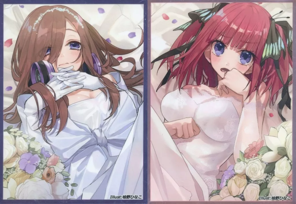 【五等分の花嫁】スリーブセット 中野二乃＆中野三玖 ウェディング(桧野ひなこ) C96/白詰草