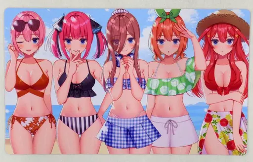 α1 五等分の花嫁 水着&麦わら帽子&脱ぐ 中野二乃 スリーブ&プレイマット 12月6日発売TVスペシャルアニメ『五等分の花嫁∽』Blu-ray＆DVD、五つ