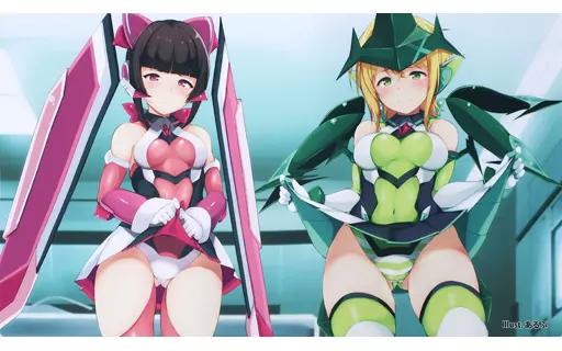 【戦姫絶唱シンフォギア】プレイマット 月読調&暁切歌(あるぷ) スーパーヒロインタイム2017秋 絶唱ステージ5/重大工房