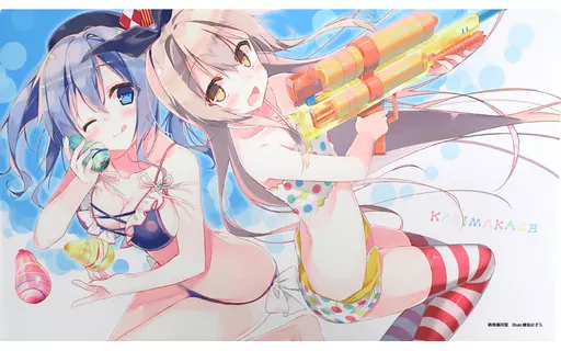 【艦隊これくしょん～艦これ～】プレイマット 鹿島＆島風(檜坂はざら) C92/路地裏同盟