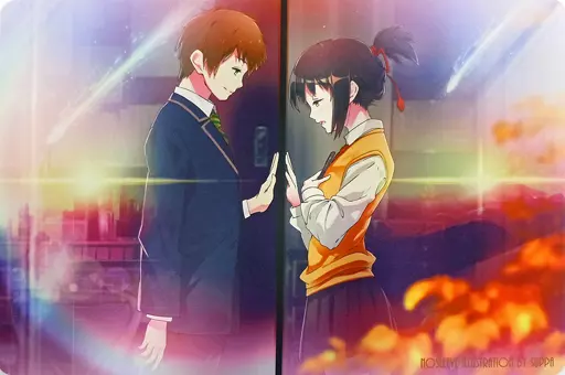 【君の名は。】プレイマット 立花瀧＆宮水三葉(すっぱ) COMIC1☆11/nosleeve