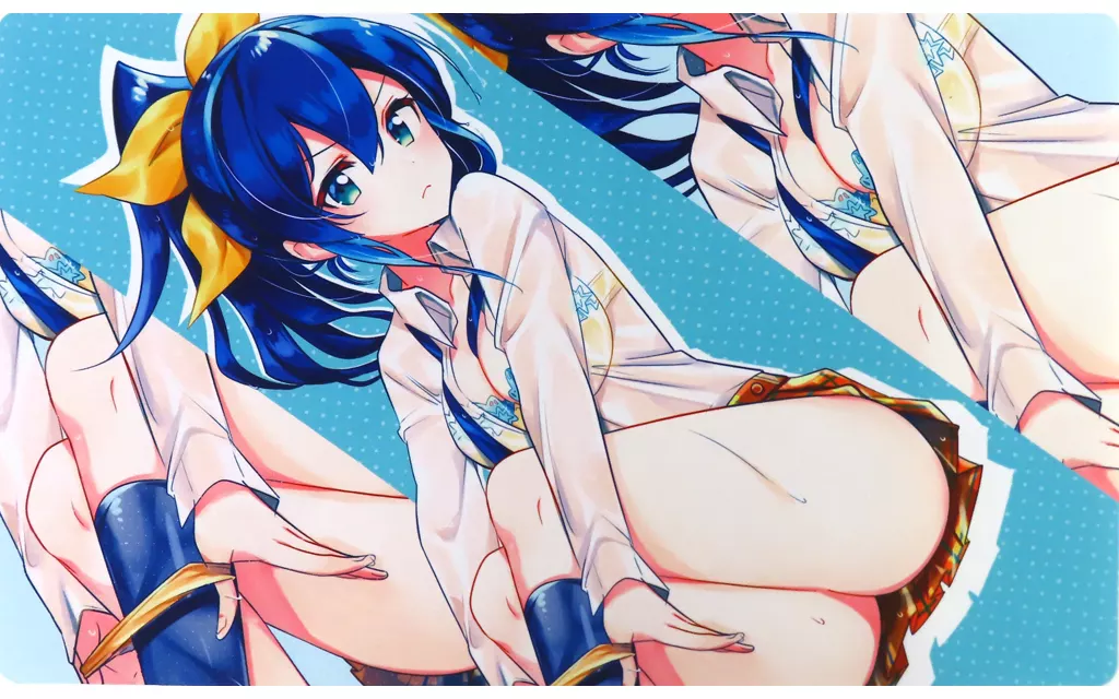【遊戯王】プレイマット 雨濡れセレナ(にじゅ) C99/ミッドナイトブルー