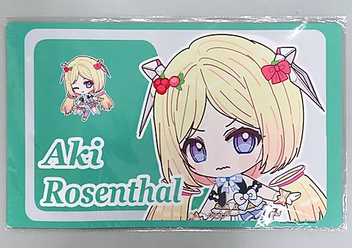 【バーチャルYouTuber】アキロゼICカード風プレイマット アキ・ローゼンタール(nennen) サンシャインクリエイション2022 Spring/FourSeasons