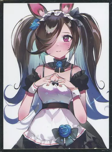【ウマ娘 プリティーダービー】スリーブ ライスシャワー メイド(MOKO) エアこみトレ38/ミッドナイトブルー