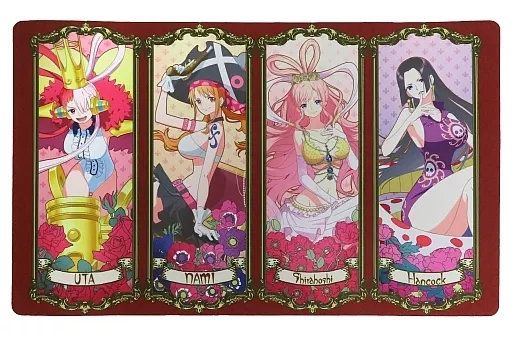 【ワンピース】プレイマット ミュシャ風 ウタ＆ナミ＆しらほし安堵ハンコック(とみを) エアコミ1☆22/混沌の女神様
