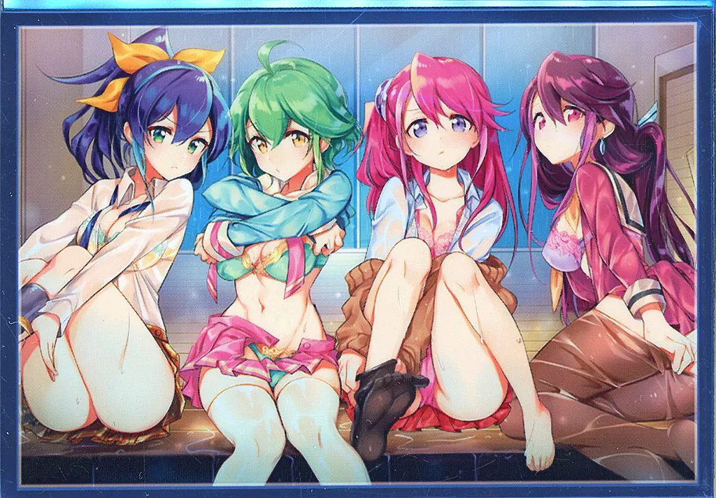 【遊戯王】スリーブ 柚子シリーズ 雨濡れ(にじゅ) エアコミケ3/ミッドナイトブルー