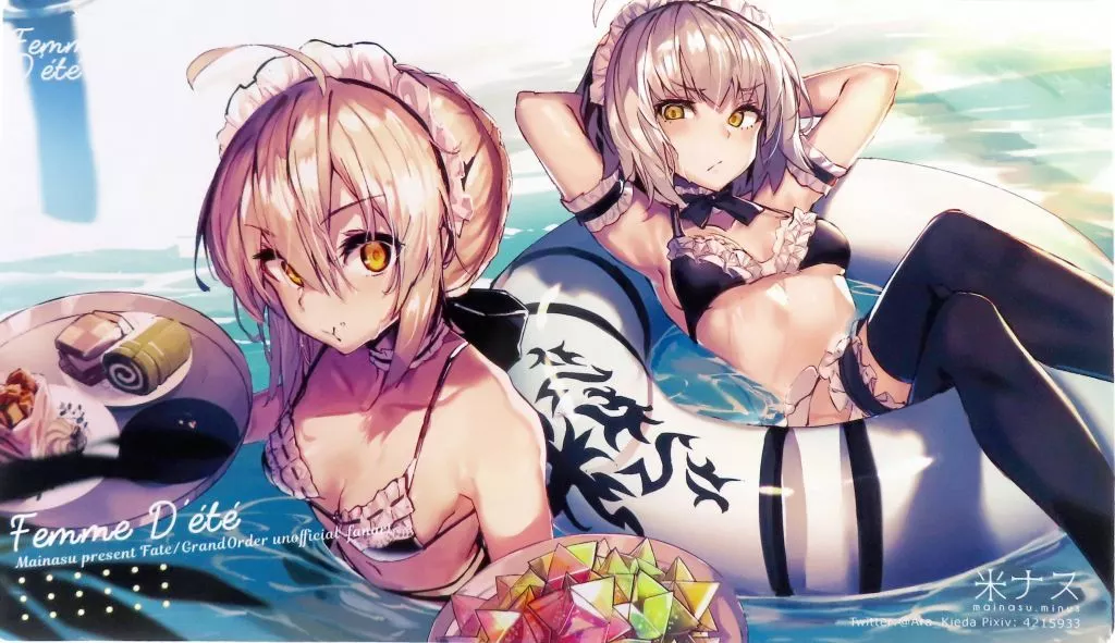【Fate】プレイマット ダブルメイドオルタ えっちゃん&黒貞(AKiEDA) C94/米ナス