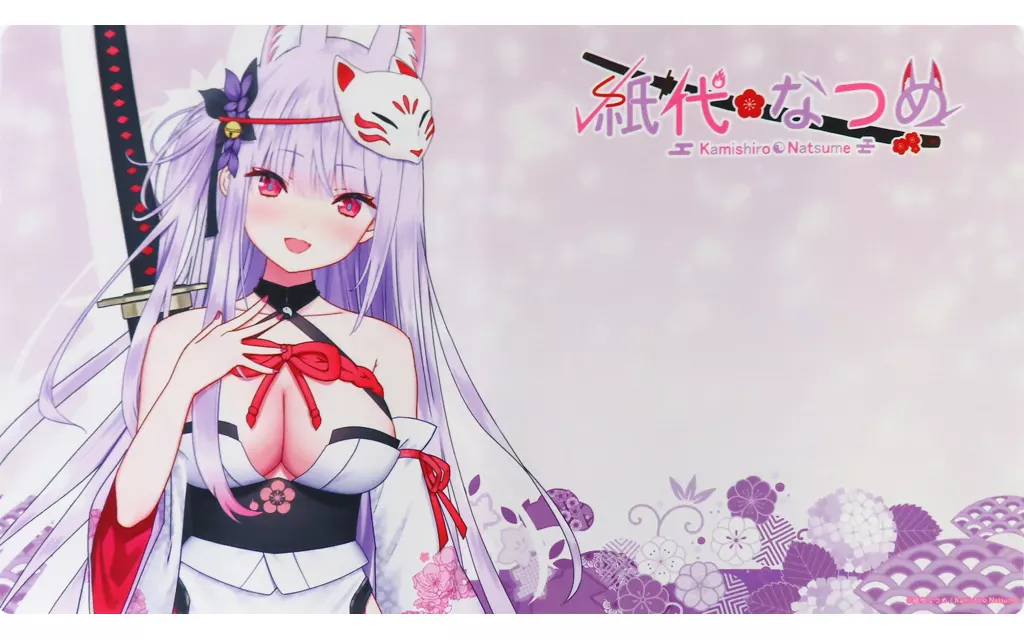 【バーチャルYoutuber】プレイマット 紙代なつめ 通常衣装/微笑み(やすゆき) 紙代なつめSUMMER/紙切ればさみ