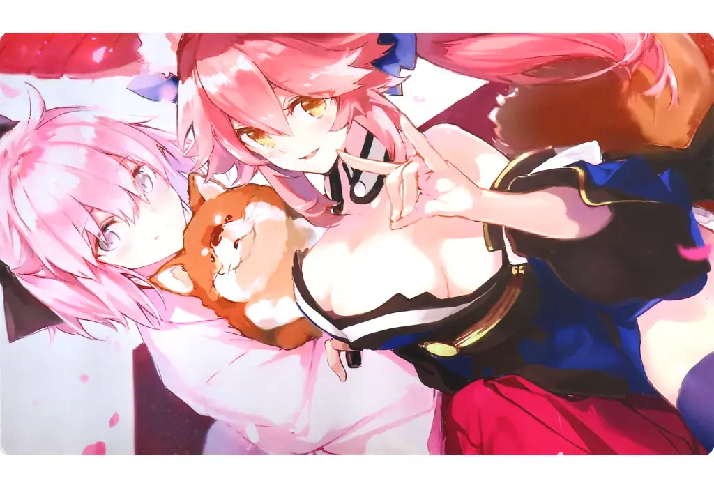 【Fate】プレイマット 沖田総司&玉藻の前(じゃぶじゃぶ) COMIC1☆13/Cake Rabbits