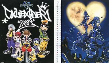 カレンダー　KINGDOM HEARTS -FINAL MIX- 2003年度卓上カレンダー 「PS2 キングダム・ハーツ ファイナルミックス プラチナリミテッド」同梱品