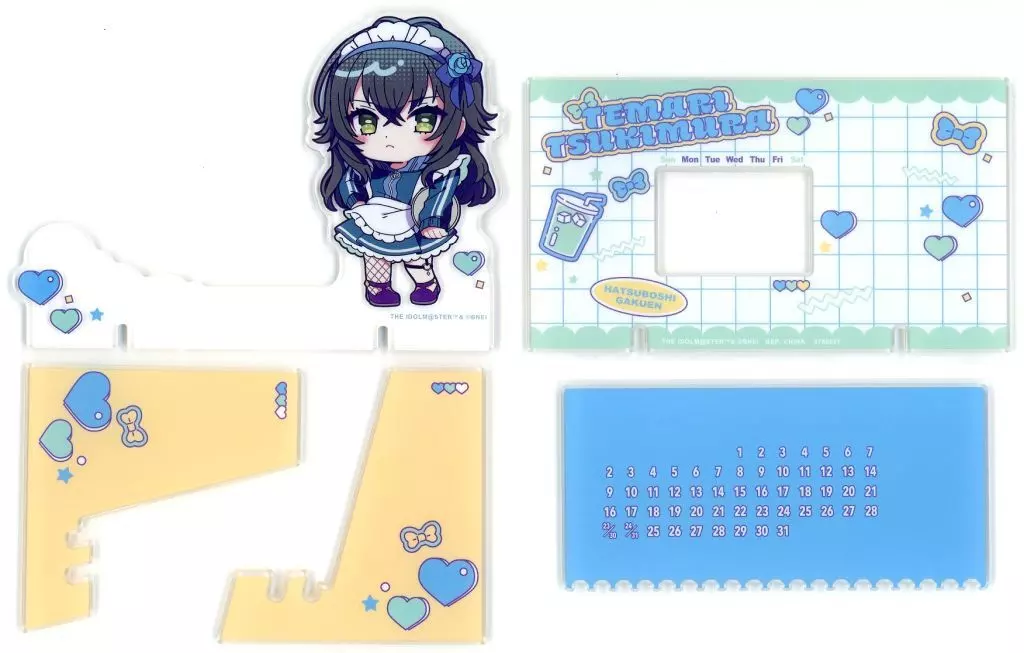 月村手毬 きゅるぽっぷん アクリル万年カレンダー 「学園アイドルマスター」