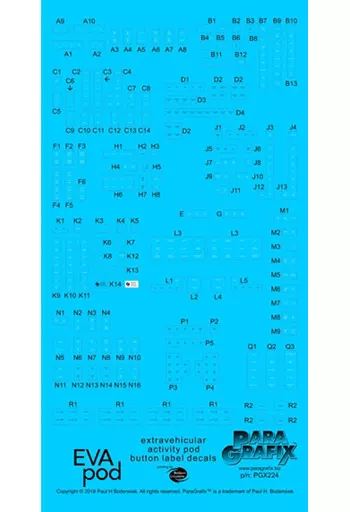 塗料・工具　1/8 スペースポッド用ボタンラベルデカール 「2001年宇宙の旅」 ディテールアップパーツ [PGX224]