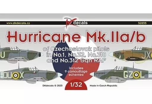 1/32 ハリケーン Mk.IIa/b チェコスロバキア人パイロット デカール [MKMDKD32035]