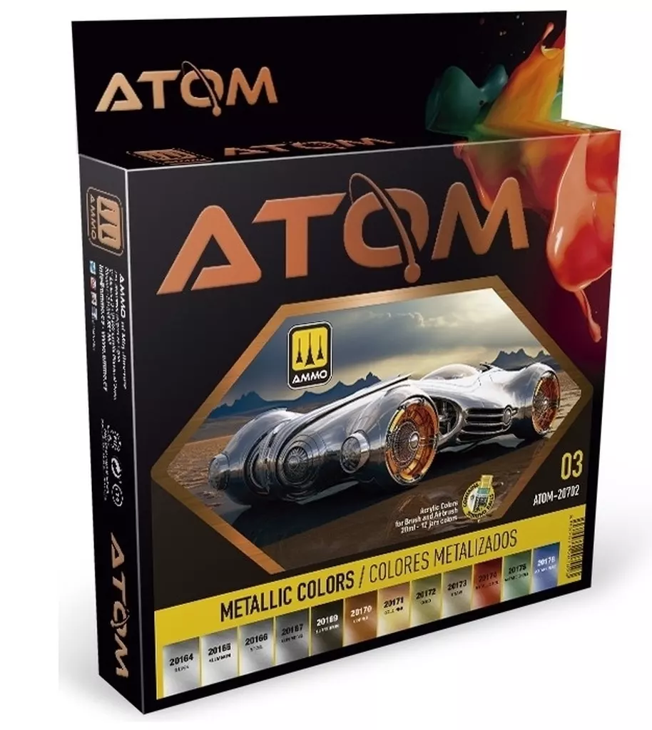 塗料・工具　塗料 アトム：メタリックカラーセット [AMOATOM-20702]