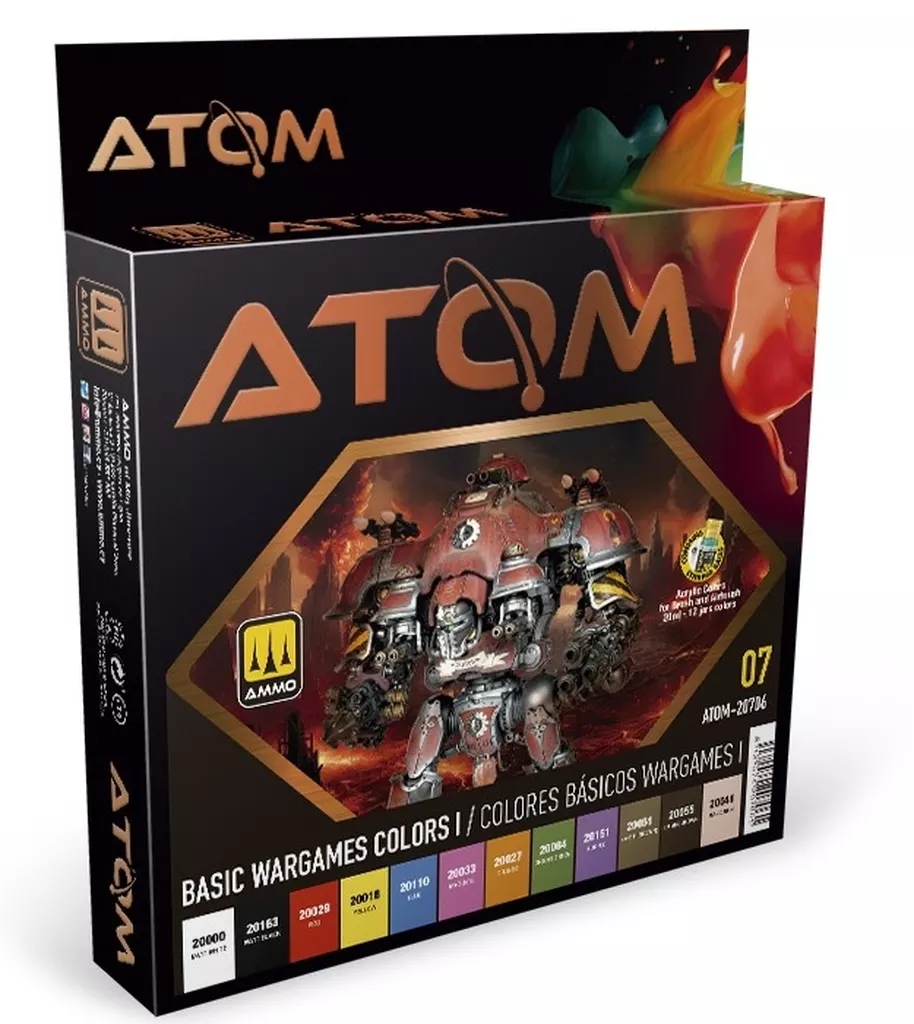 塗料・工具　塗料 アトム：ベーシック ウォーゲーム カラーセット I [AMOATOM-20706]