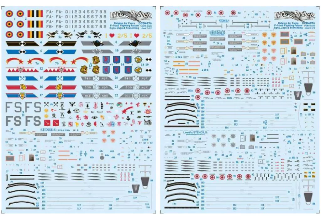塗料・工具　1/32 F-16A/B デカール ”ベルギー空軍” [DACD3276]