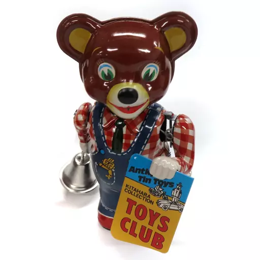 【新品未使用品】ブリキニュースベア　WIND UP BEAR 日本製 駿河屋 -<中古>ブリキ玩具 WIND-UP NEWS-CUB/NEWS BEAR -ワイン