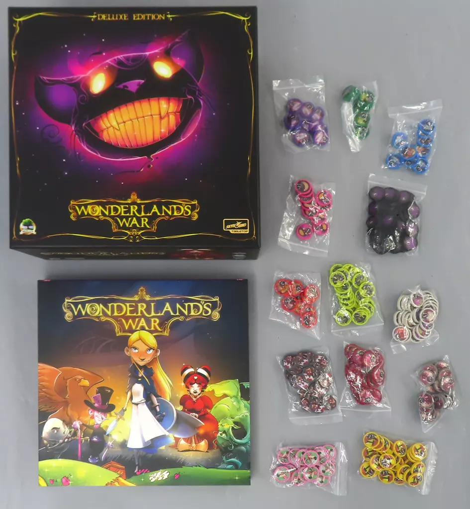ワンダーランズ・ウォー デラックス・エディション+プレミアムチップ+アートプリント＆ナラティブブックレット+プロモカードセット 英語版 (Wonderland’s War Deluxe edition + Premium Chips + Art prints and Narrative booklet + Promo Cards)