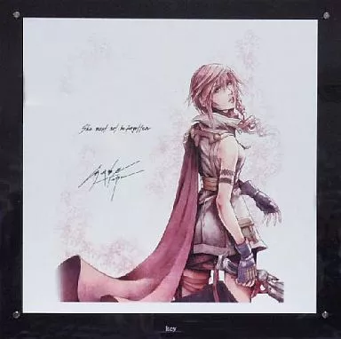 小物(キャラクター)　ライトニング オリジナルイラストプレート(3rd Anniversary)  「ファイナルファンタジーXIII」 2009年度スクウェア・エニックスメンバーズ アルティメットメンバー特典