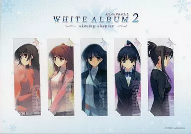 生活雑貨(キャラクター)　[単品] WHITE ALBUM2～closing chapter～ 台紙付クリアしおりセット 「Leaf/AQUAPLUS C81紙袋セット」