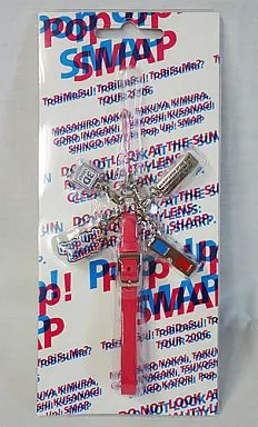 SMAP 携帯ストラップ(赤) 「Pop Up! SMAP - 飛びます! トビだす! とびスマ? TOUR」