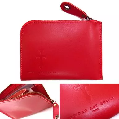 ソードアート・オンライン 本革　二つ折り財布　アスナver 絶版　定価　ははわあ 中古】財布・パスケース(キャラクター) アスナver.(レッド) 本革