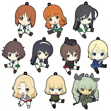全10種セット 「ガールズ＆パンツァー ぺたん娘 トレーディングラバーストラップ」