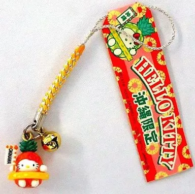 キティ パイナップル 根付け(オレンジ/シルバー) 「ハローキティ」 沖縄限定