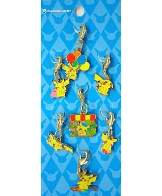 ポケモンセンター限定　ピカチュウ　メタルチャーム　７点セット 駿河屋 -<中古>ピカチュウ メタルチャーム7個セット