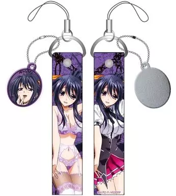 姫島朱乃 クリーナー付きスマホストラップ ワイド 「ハイスクールD×D NEW」（イヤホンジャックピン欠品）