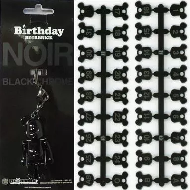 Birthday BE＠RBRICK-ベアブリック- NOIR BLACK CHROME 7月 「MEDICOM TOY 15th ANNIVERSARY EXHIBITION」 開催記念限定グッズ