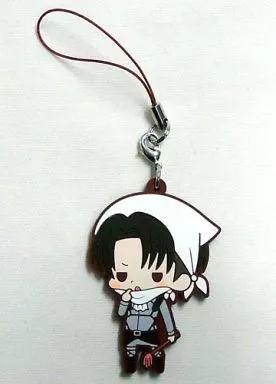 新品 進撃の巨人 コトブキヤ ラバーストラップ リヴァイ 通常 特典 お掃除 駿河屋 -<中古>リヴァイ お掃除スタイル 「ラバーストラップ