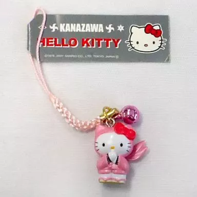 2006年製 激レア★ハローキティ 金沢限定 根付 忍者 手裏剣付き ピンク Strap (キティ(忍者) 金運 風水根付け (ピンク) 「ハローキティ