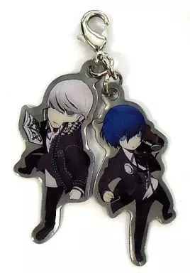 P3主人公＆P4主人公 メタルチャーム 「3DSソフト ペルソナQ シャドウ オブ ザ ラビリンス」 HMV・Loppi購入特典