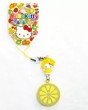 キティ 根付 ストラップ フルーツバージョン レモン 輪切り 新品 激レア♪ 駿河屋 -<中古>キティ(レモン/フルーツバージョン) ストラップ