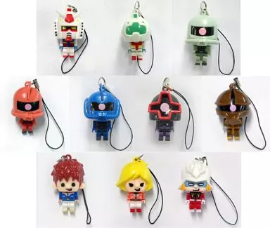 全10種セット ブロックフィギュア ストラップ 「機動戦士ガンダム×パンソンワークス」 セブンイレブン限定キャンペーン品