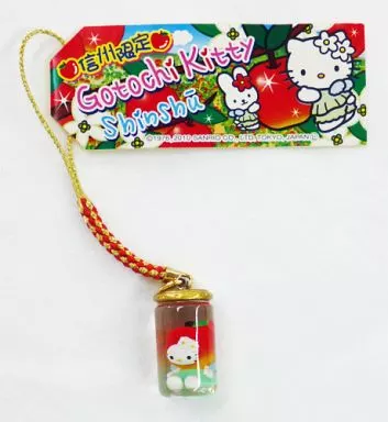 【未開封】ご当地キティ　ハローキティ　信州限定　りんご姫　ねつけ　キーホルダー ご当地キティ 信州限定 りんご ハローキティ ストラップ 鈴付き