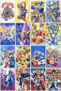 集合 ポストカードセット(16枚) 「ロックマン20周年記念イベント」 来場者特典