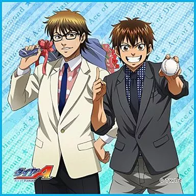ダイヤのA 御幸一也　沢村栄純　スポーツタオル 駿河屋 -<中古>沢村栄純＆御幸一也 マイクロファイバーミニタオル