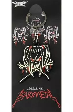 MOAMETAL(BABYMETAL) JUSTICEラバーキーホルダー ライブグッズ（本体不備（中））