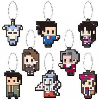 全8種セット 「逆転裁判 ドットキャラクターラバーマスコットコレクション」