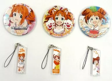 高槻やよい 缶バッジ3種＆アクリルスティック3種コンプリートセット 「アイドルマスター」 TBS限定