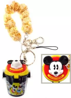 ミッキー(ポップコーンバケット/ブラック) キーチェーンストラップ 「ディズニー」 東京ディズニーリゾート限定