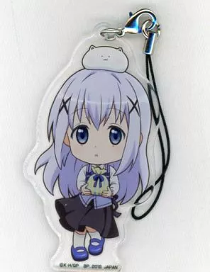 チノ(制服) アクリルプレートストラップ きゅんキャラいらすとれーしょんず 「一番くじ ご注文はうさぎですか?～HAPPY BIRTHDAY TO COCOA～」 E賞