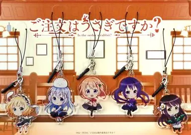 集合 アクリルストラップセット(5個組) 「ご注文はうさぎですか?」 まんがタイムきららフェスタ2014グッズ