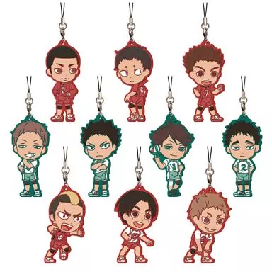 全10種セット ライバル校ラバーストラップ きゅんキャラいらすとれーしょんず 「一番くじ ハイキュー!!～新・ゴミ捨て場の決戦!～」 J賞