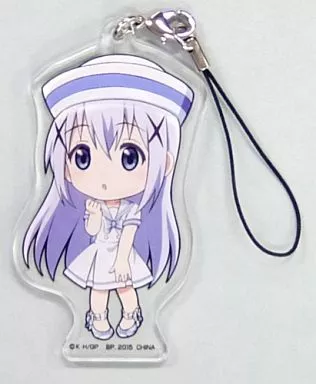 チノ(マリン衣装) アクリルプレートストラップ きゅんキャラいらすとれーしょんず 「一番くじ ご注文はうさぎですか? ～こころぴょんぴょん～」 F賞